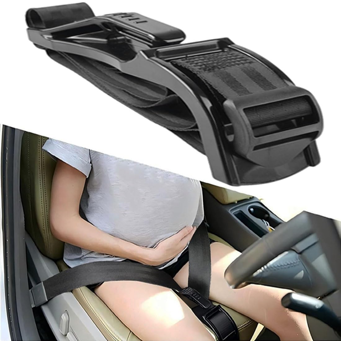 Ajusteur Housse Siège Ceinture Sécurité Grossesse Sangle Grossesse Ceinture Sécurité Grossesse Pour Voiture Femmes Et Hommes Confort Du Ventre Voiture Protection Du Ventre Du Bébé à Naître (Rayure
