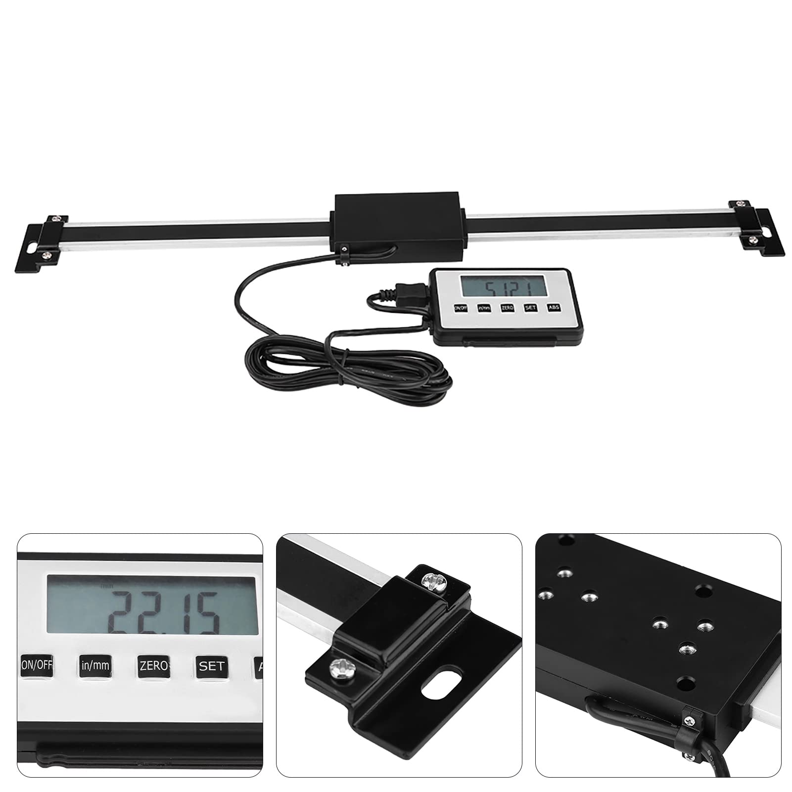 ViaGasaFamido Calibre numérique 0-300mm Échelle linéaire précise avec Affichage LCD pour fraiseuses et Tours Outils de Mesure Professionnels pour mécaniciens en Atelier de précision