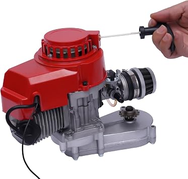 2 Stroke Pull Start Engine,Racing Engine Motor, 49cc 47cc 50cc Pocket/Quad/Dirt Bike Pull Start for Mini Dirt Bike Pocket Bike ATV Scooters