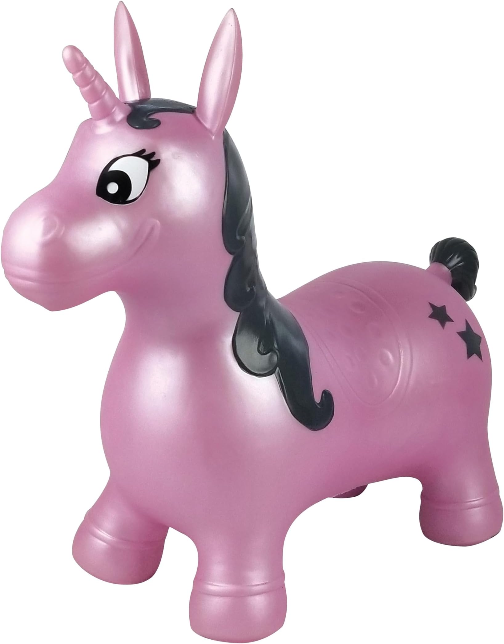 Lexibook Inflatable Jumping Unicorn, for Indoor and Outdoor use, Balance and Motor Skills Development, Hand Pump Included, Safe and Resistant Plastic, Pink, BG050UNI