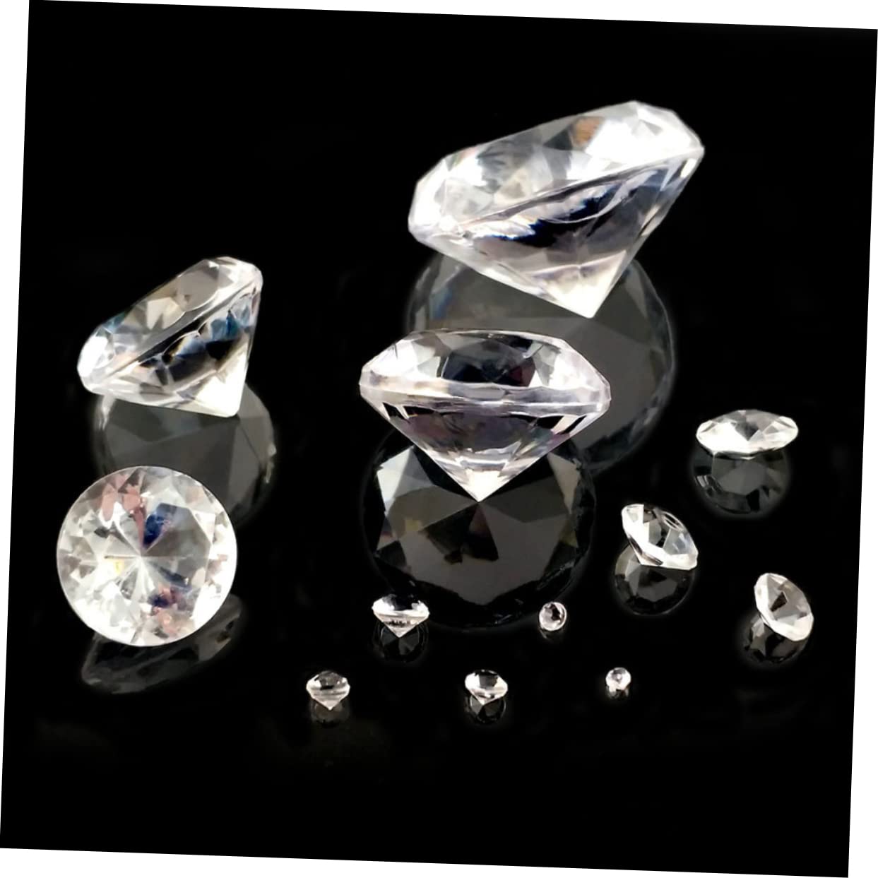 MAGICLULU 4 Set di Riempitivi di Strass Acrilici per Decorazioni per Vasi Bomboniere Gemme Parti di Gioielli per Artigianato Diamanti A Punta 500 Pezzi*4
