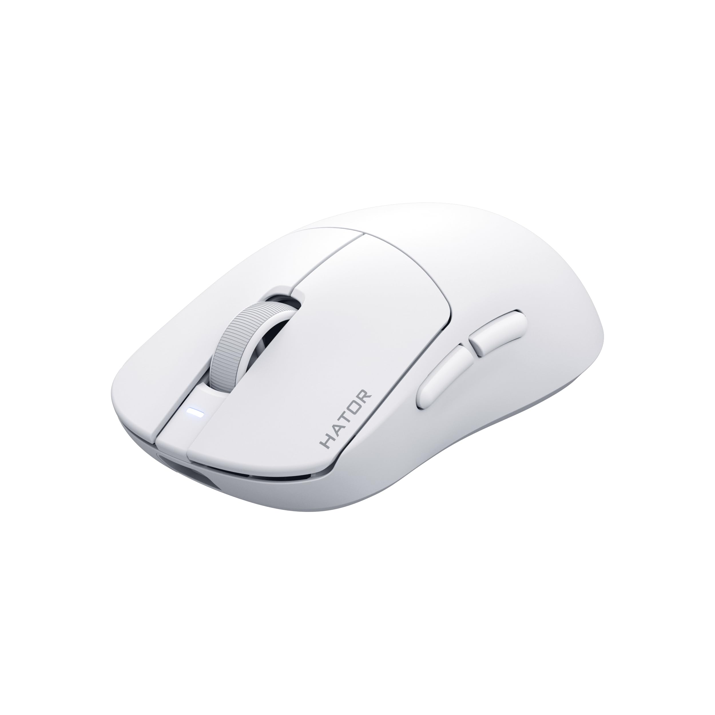 HATOR Quasar 3S Ultima 8K Wireless Ratón Gaming inalámbrico, 46g Ultraligero, PixArt PAW3950 Sensor, 30000 dpi, Optical Switches 100M, 8000Hz, 2.4GHz/Bluetooth 5.4/USB-C, PTFE Skates, PC/Mac (Blanco)