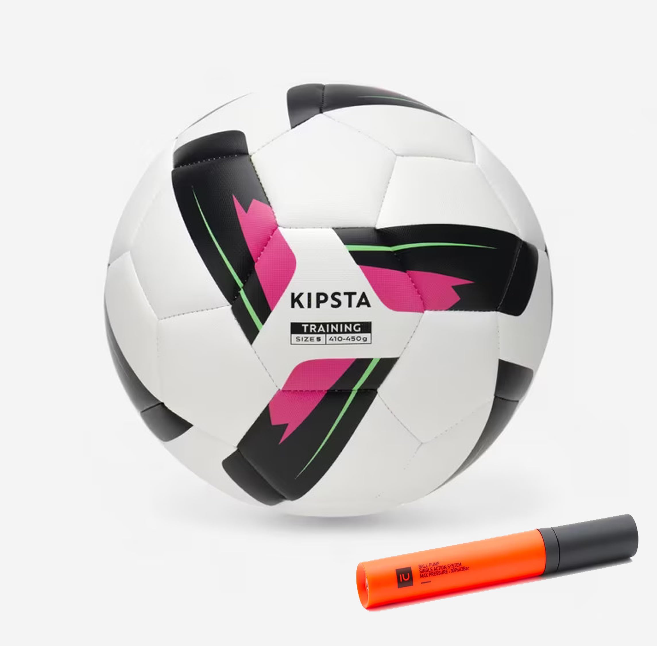 Kipsta TPU Football Training Ball F100 Size 5 White Pump Single Action-image-5