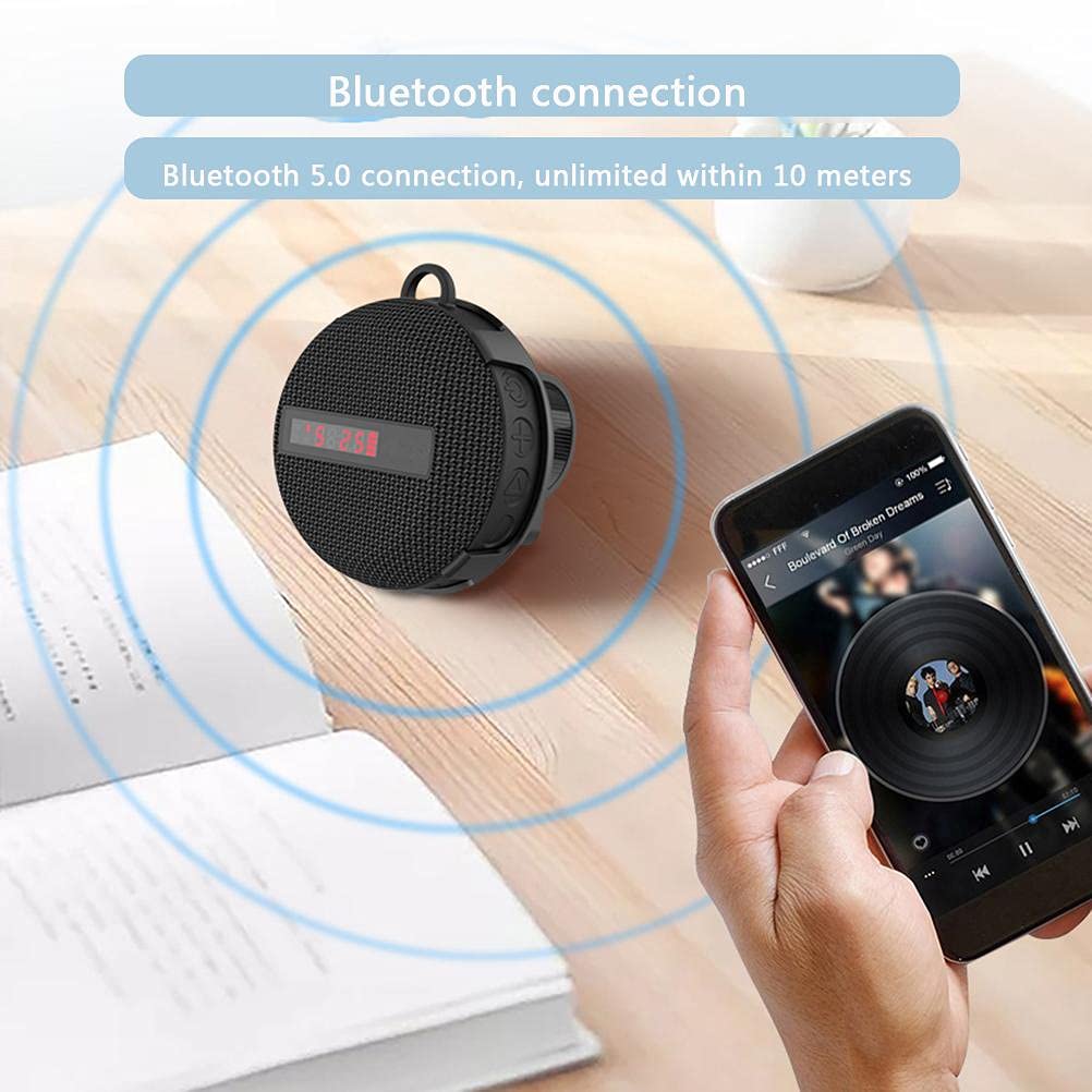 PT001 Bluetooth 5.0 IPX6 Altoparlante portatile impermeabile da ciclismo con 8-10 ore di riproduzione e moschettone in metallo