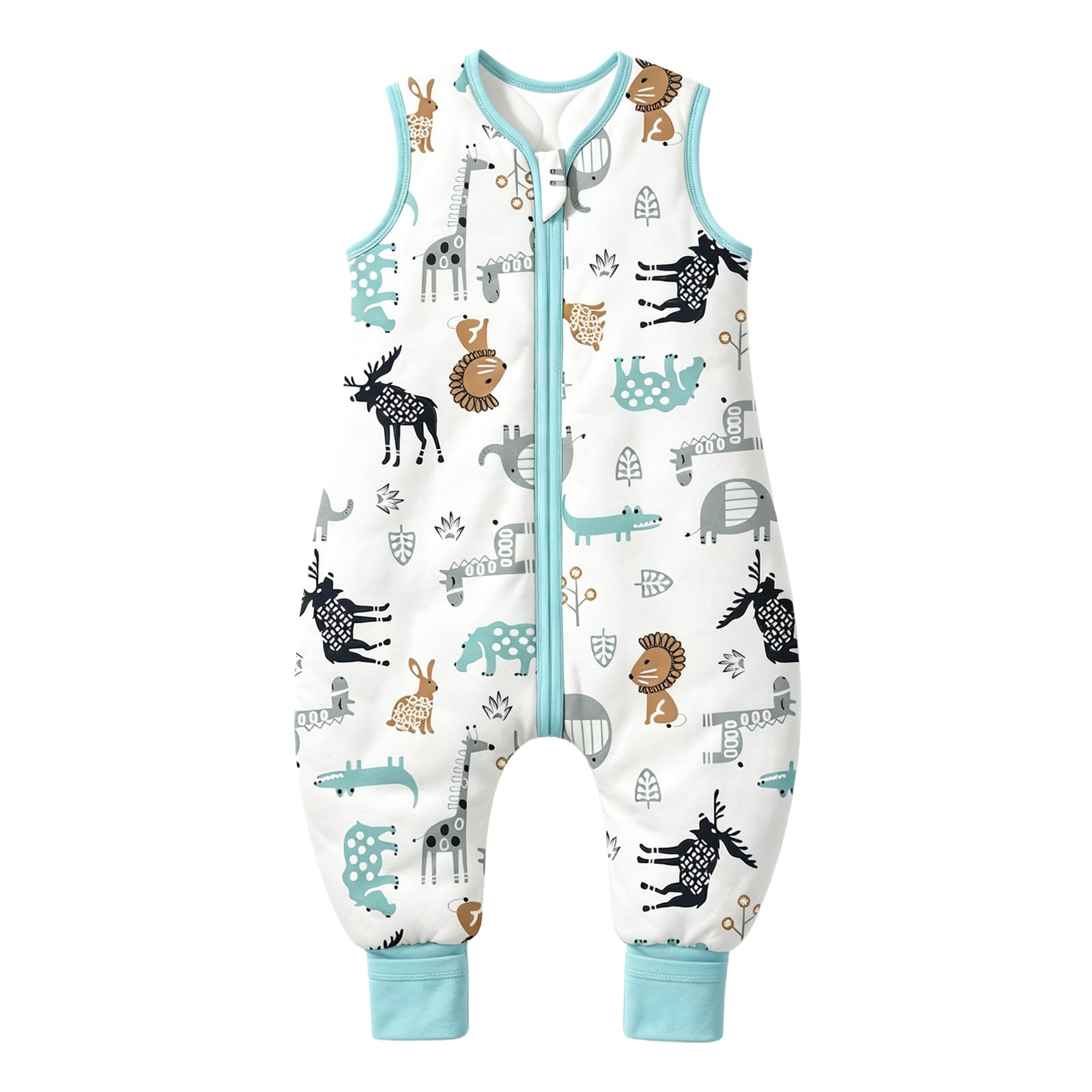 Mosebears Sacco Nanna con Piedini Invernale 2,5 Tog 6-18 Mesi Tutto l'anno Sacco Nanna in Cotone Traspirante per Neonati e Bambini