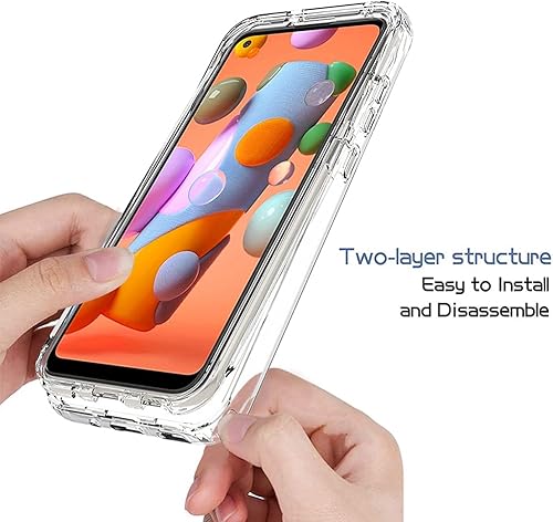 Miniatura 4 de Bohefo - Carcasa transparente compatible con Galaxy A11, Samsung A11 para niñas y mujeres, diseño de cristal TPU a prueba de golpes