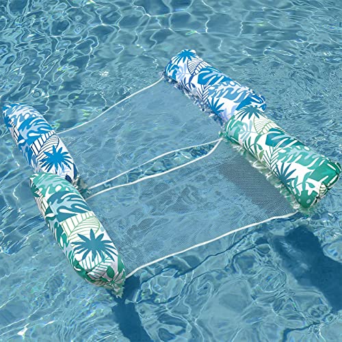 Elidepe Luftmatratze Pool, XL Spielzeug Wasser, 2 Stück Pool Zubehör Spaß Erwachsene, 4 in 1 Wasserspielzeug Wasserhängematte, Luftmatratze als Sessel Matratzen Schwimmatte