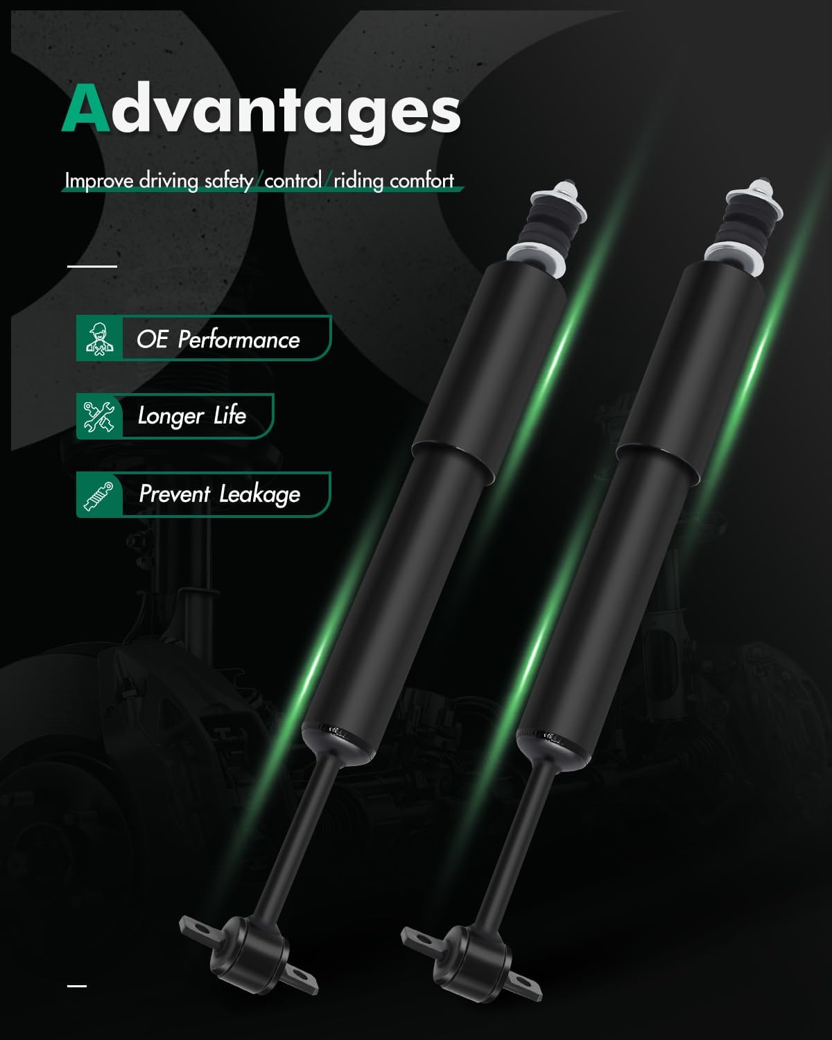 SCITOO Front Pair Shock Absorbers Struts Compatible with 1995-2001 for Ford for Explorer, 1998-2001 for Mazda for B2500, 1997-2001 for Mercury for Mountaineer, Replace 341302 37122 Shocks