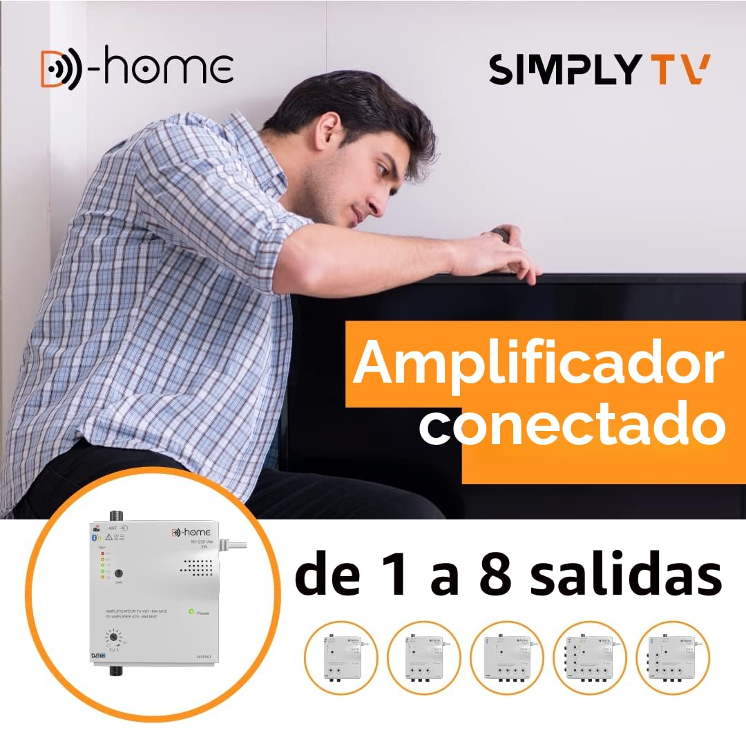 Amplificador conectado 6 salidas 23dB