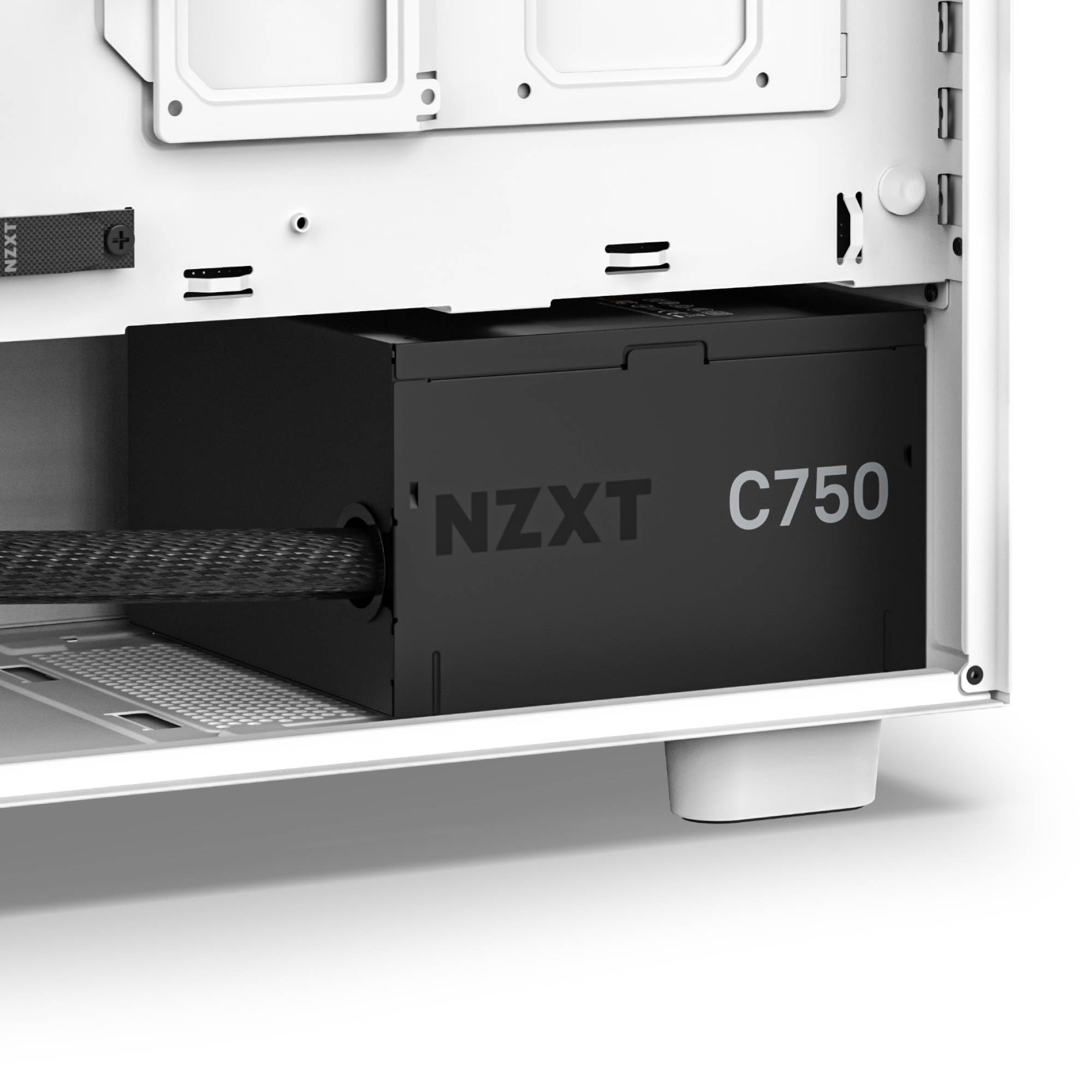 NZXT C750 Alimentation en Bronze 750 Watt PA-7B2BB-UK 80 Plus Bronze Certifié Non Modulaire Design 120mm FDB Ventilateur Câble Principal Noir Mat 3 Ans