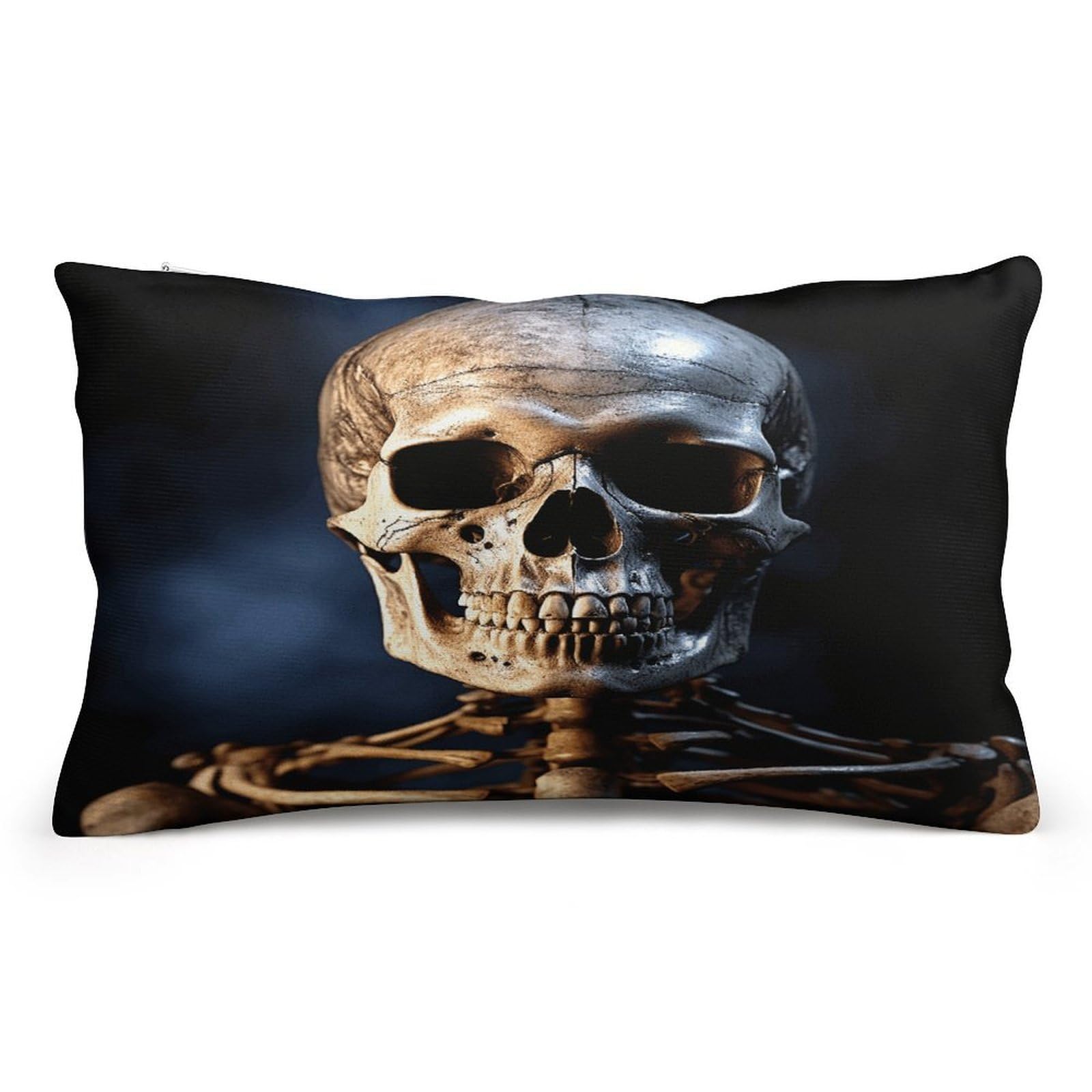 Wsoihfec Style Skeleton Throw Pillow Covers Decorative, Pillow Cases Soft Plush, Modern Farmhouse Boho Cushion Cover For Bed Couch Sofa Living Room Spring Decor8 X12