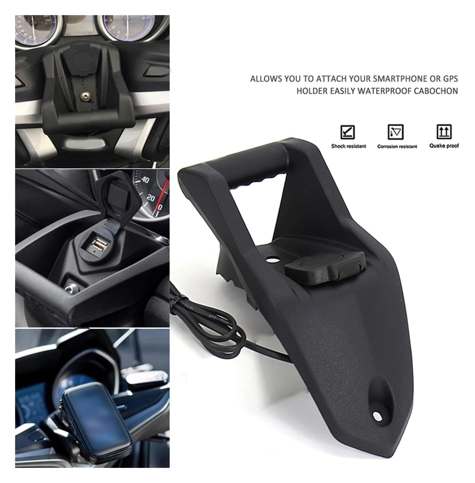 Uchwyt na telefon motocyklowy Do motocykla Y&amaha T-MAX 530 SX DX 2017-2019 Uchwyt do ładowania USB Akcesoria montażu telefonu motocyklowego nawigacyjny