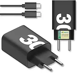 Kit Carregador Turbo 30w Com Cabo Tipo C USB-C Compatível Samsung Motorola Xiaomi Iphone 15 16 Com Todos Os Dispositivos Android