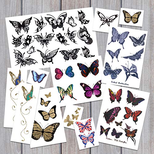 Butterfly Pack Temporary Tattoos | Skin Safe | MADE IN THE USA| Removable