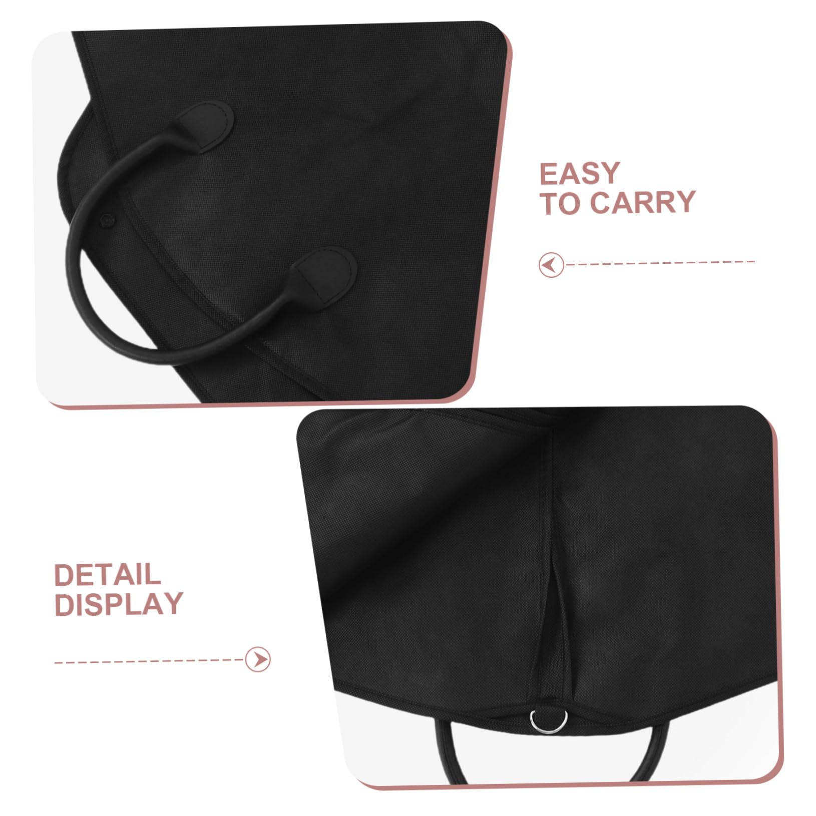 Bolsa para Guardar Trajes Negra de Tela No Tejida 2 Piezas