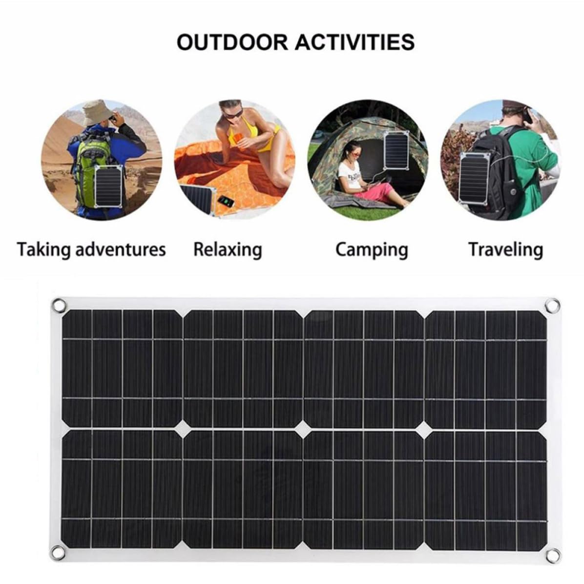 Pannello Solare Portatile 25w 18v Protezione Inversa