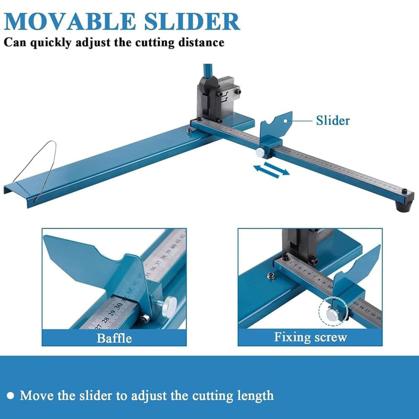 Cortador de riel, máquina de corte de doble agujero con pasador de posicionamiento y regla, cortes precisos para riel ranurado de acero y aluminio, herramienta fácil de usar para profesionales