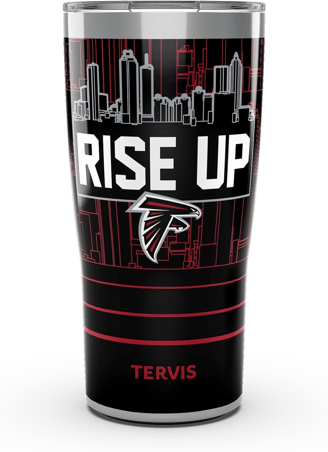 Tervis Traveler NFL Atlanta Falcons - Slogan Triple Walled Insulated Tumbler Travel Cup Keeps Drinks Cold & Hot, 20oz, Stainless Steel