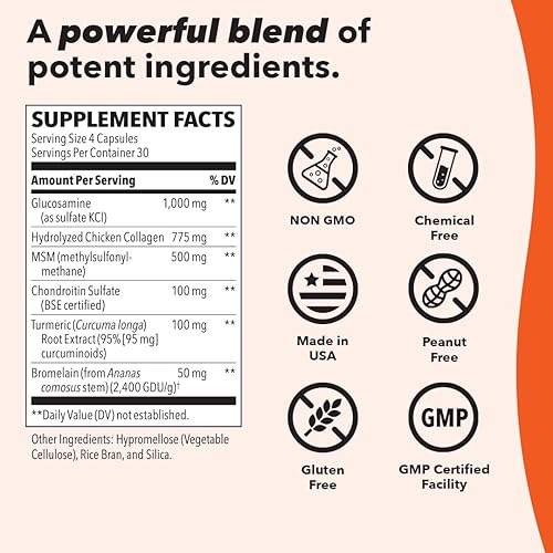 Miniatura 6 de Life Seasons Mobili-T - Suplemento de apoyo articular - Reduce la inflamación y los dolores - Aumenta el rango de movimiento - Reconstruye tejido y