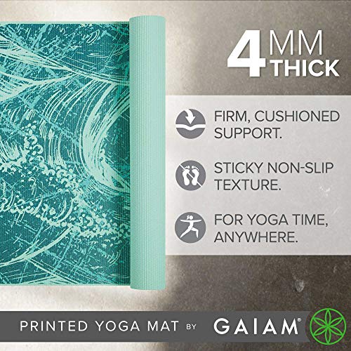 Image of Gaiam Print Yoga Mat, Non Slip Exercise & Fitness Mat for All Types of Yoga, Pilates & Floor Exercises