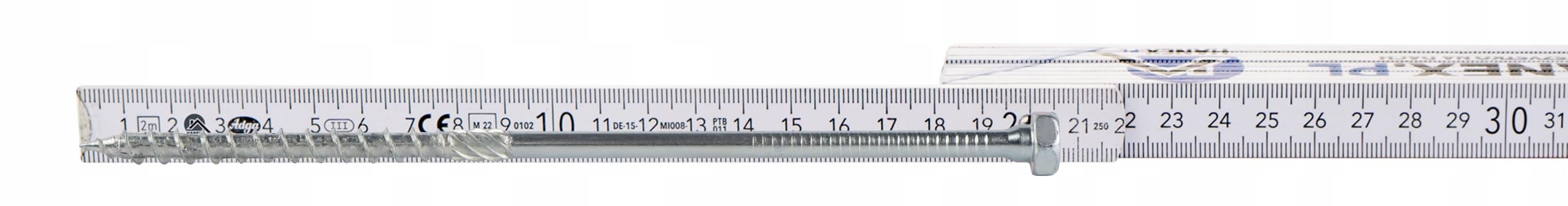 KLIMAS Wysokiej jakości wkręty do drewna z łbem sześciokątnym 8 x 40-300 mm, 50 sztuk (50, 8 x 200 mm)