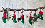 Adventskalender zum Befüllen - Filzstiefel