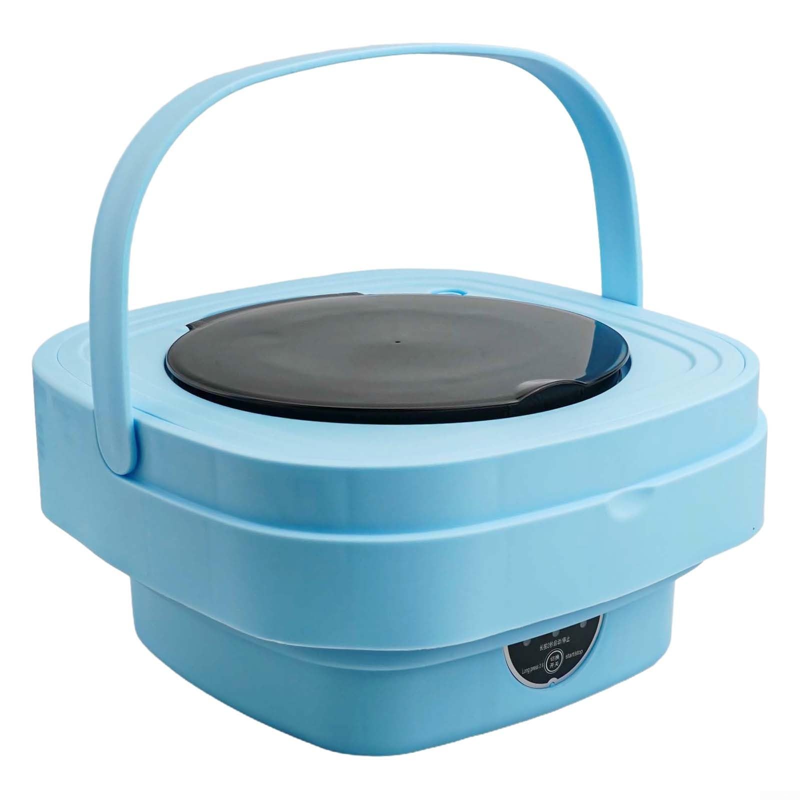 Tragbare Waschmaschine 8,5L Faltbar Blaulicht(Blue) | 8,5L Fassungsvermögen, faltbares Design, Blaulicht-Funktion, Timer-Steuerung, für ideal für Reisen