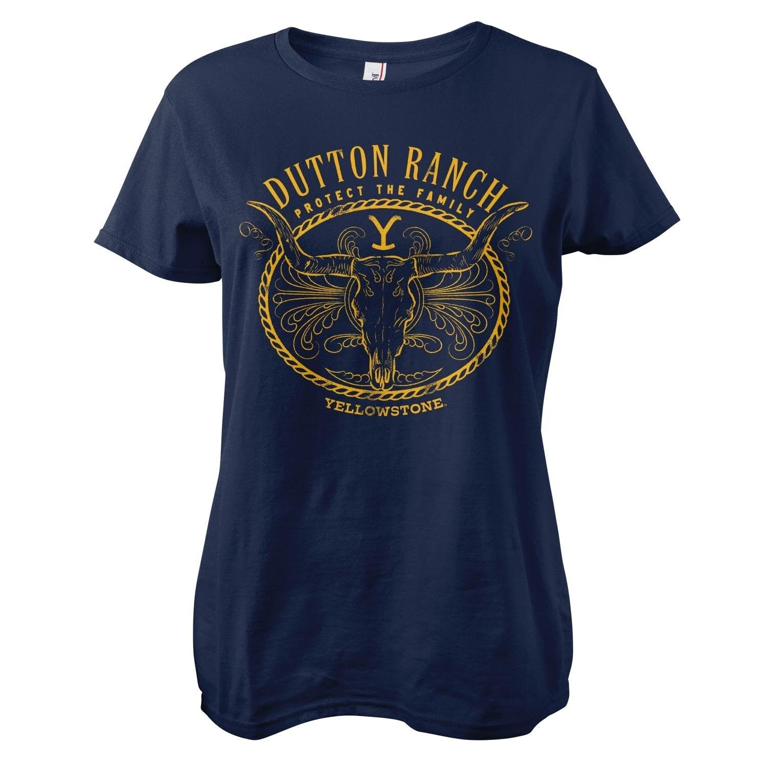 Yellowstone Officially Licensed Protect The Family Women T-Shirt (Navy), XX-Large