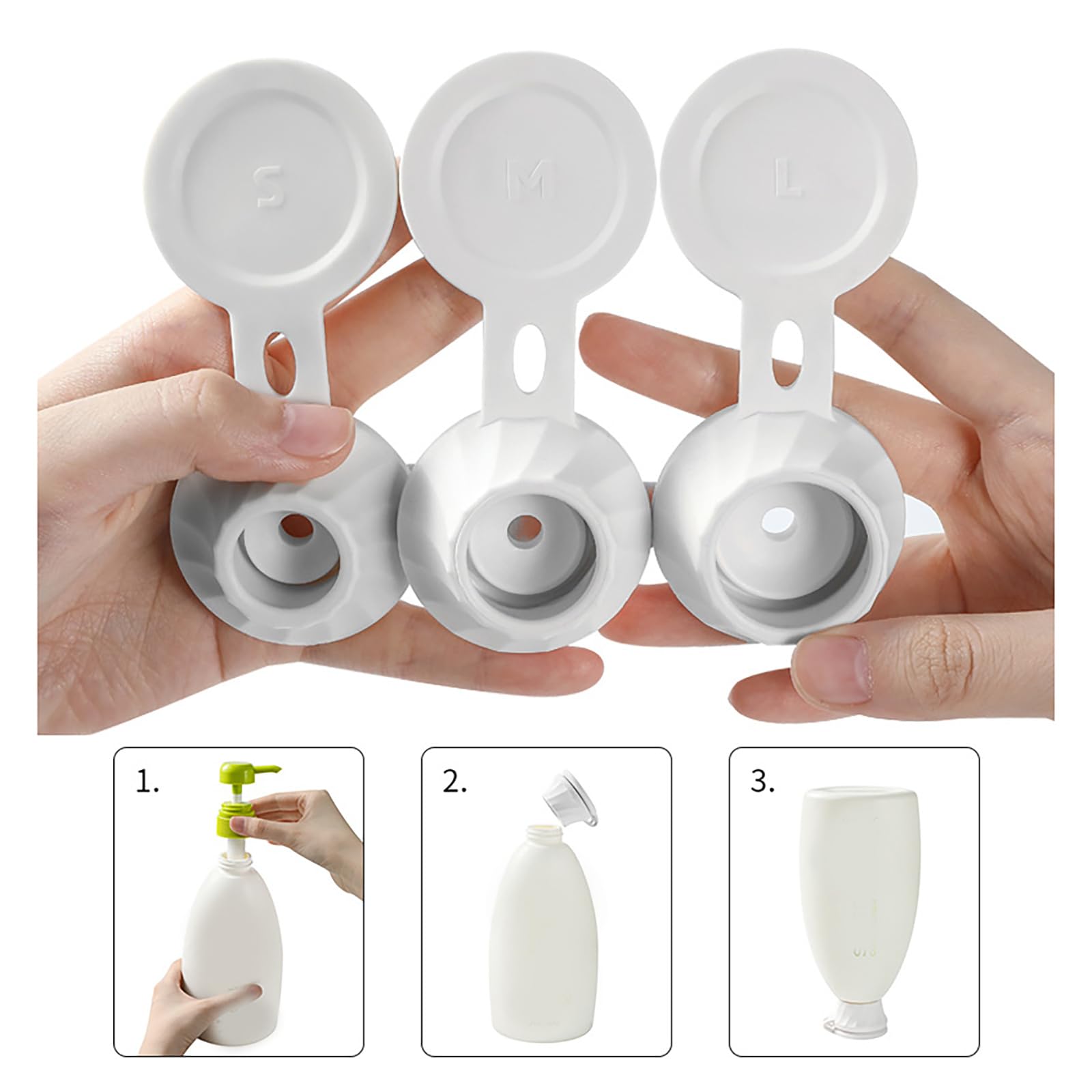 Amazon｜逆さまボトルキャップ 3個 反転 液漏れ防止 フリップトップ