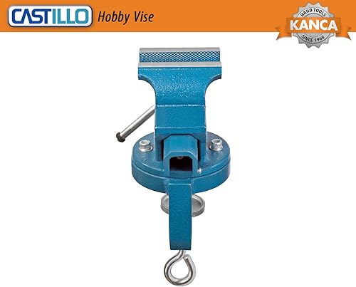 Miniatura 4 de KANCA FINEMECHANICS FM-50, tornillo de banco de 2 pulgadas con base giratoria de 360 grados y máxima durabilidad, mini tornillo de banco para el