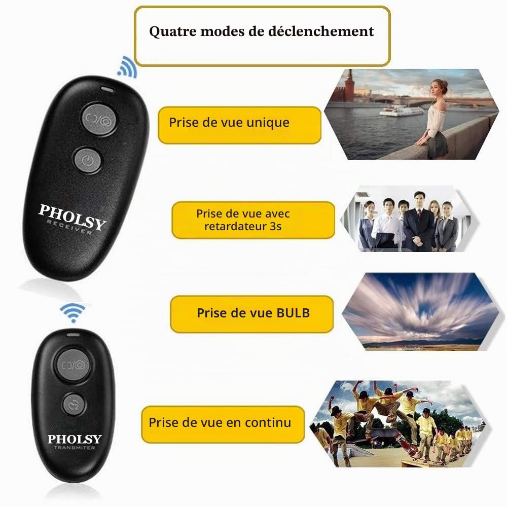 PHOLSY Caméra Télécommande Caméra D'obturation sans Fil pour Canon R7, R6ii, R8, R10, 90D, 850D, 5D, 6D II, 7D II, 40D, 50D; pour Olympus Om-1, EM1X, EM1 II; pour Fuji GFX50SII, XT3, XT4, XT5, XT30II