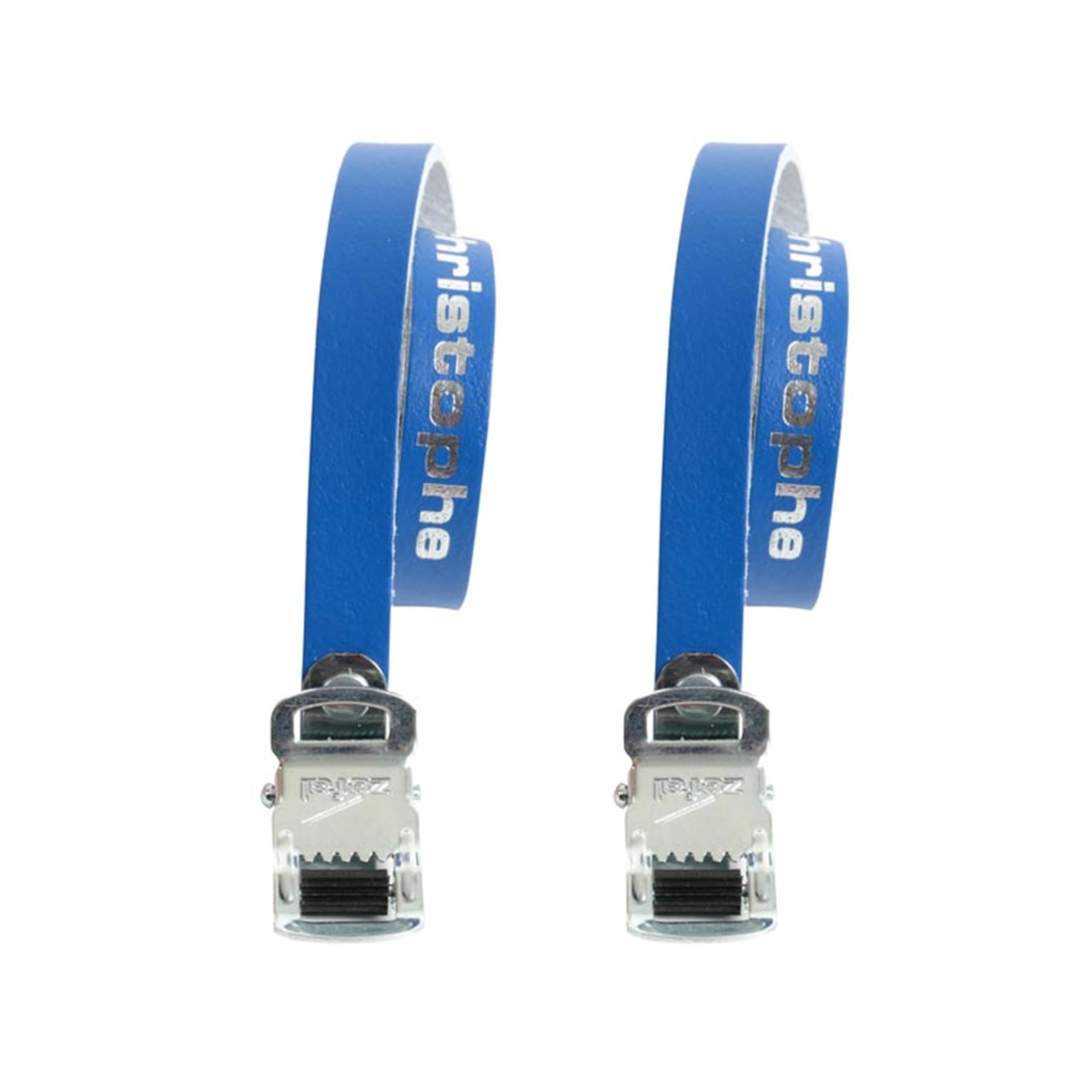 Zefal - Bicycle Toe Straps - Leather - Blue - One Size