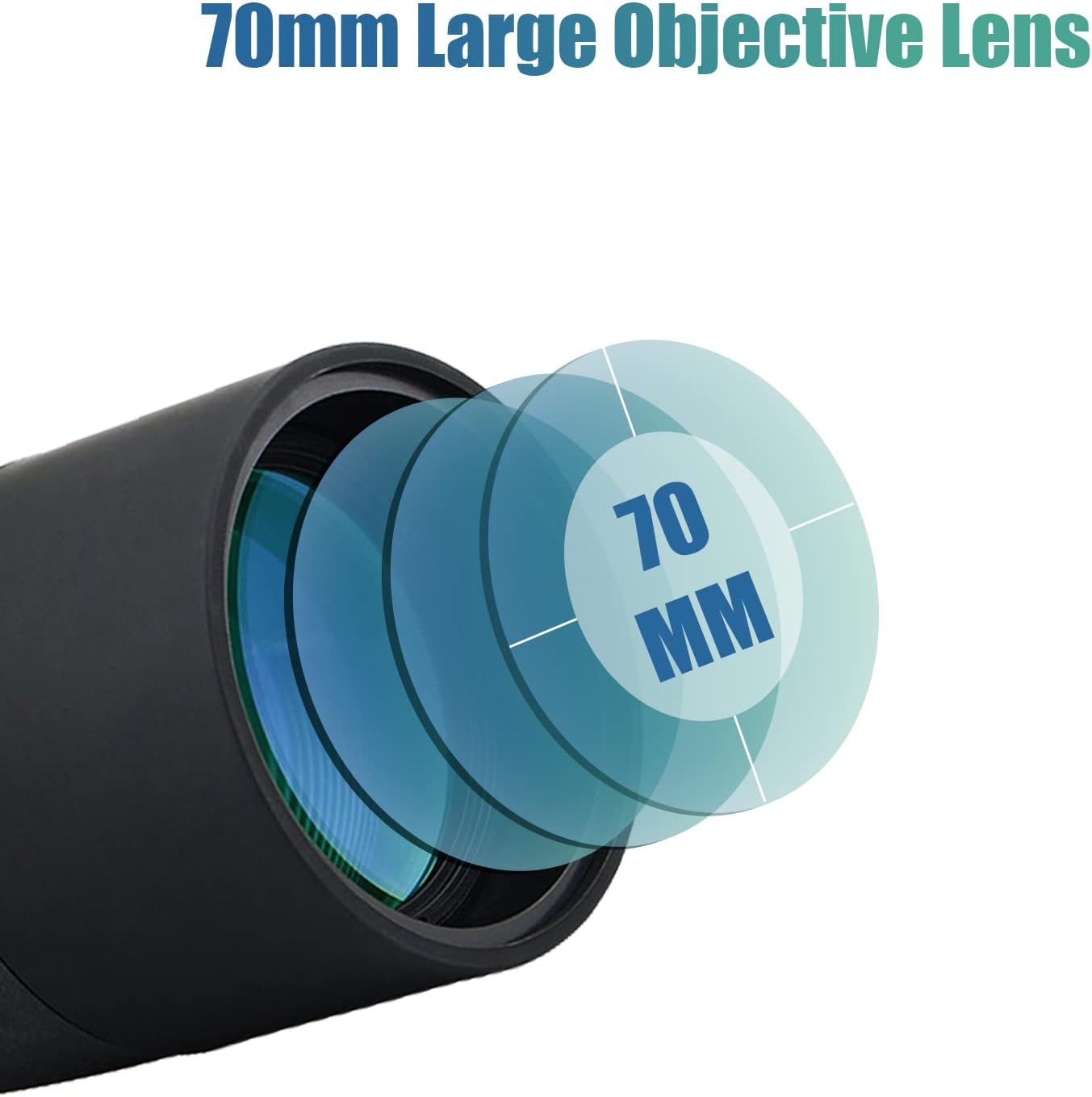 70mm objective lens of SVBONY SV17 spotting scope