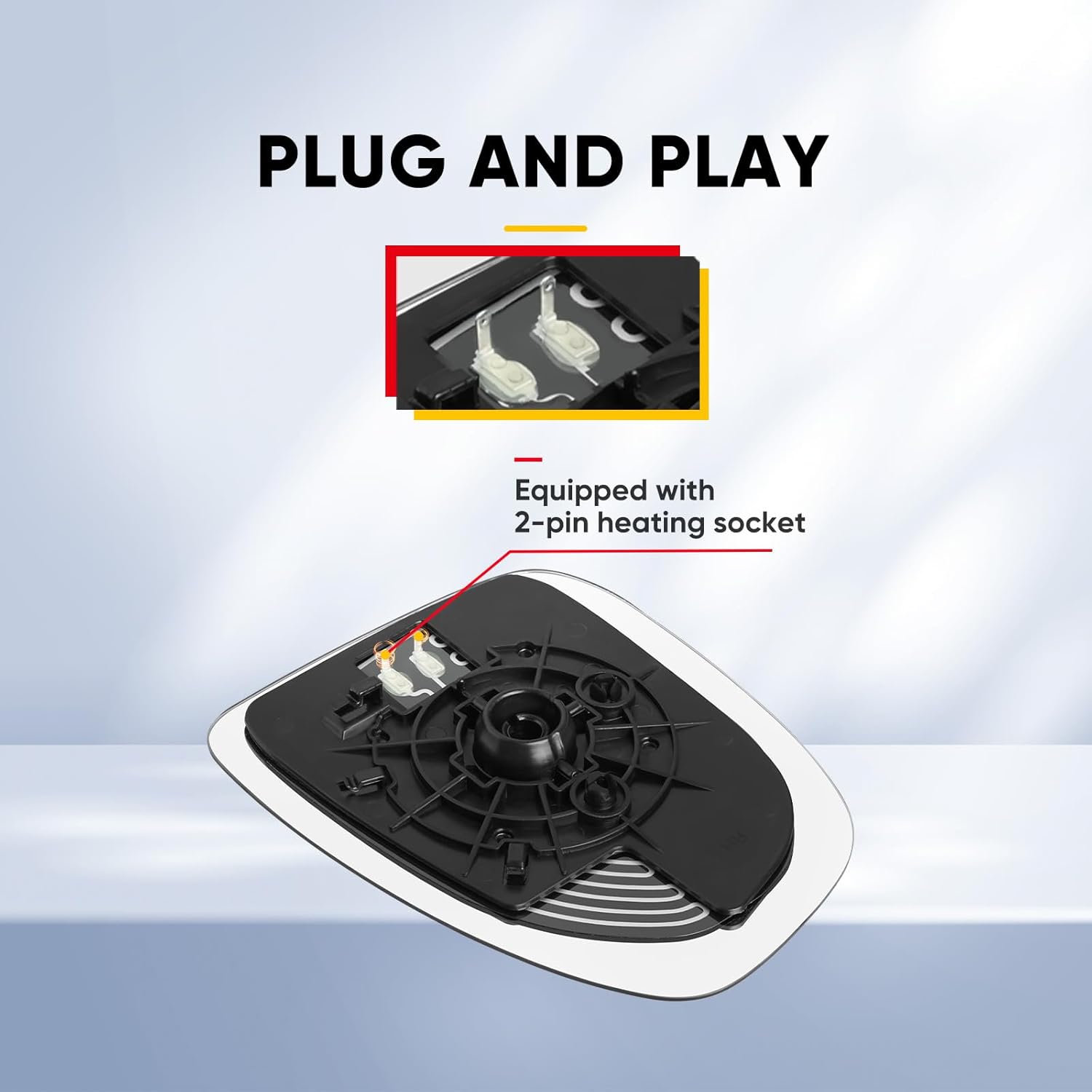 Compatible with Mazda CX5 Passenger Side Mirror, 2013 2014, Mazda CX-5 - Right Side Mirrors Replacement Glass with Backing Plate, Power Heated