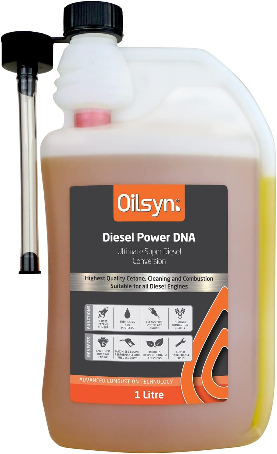 Oilsyn Diesel Power DNA 1L Super Fuel Modification with 2EHN, Orisyn