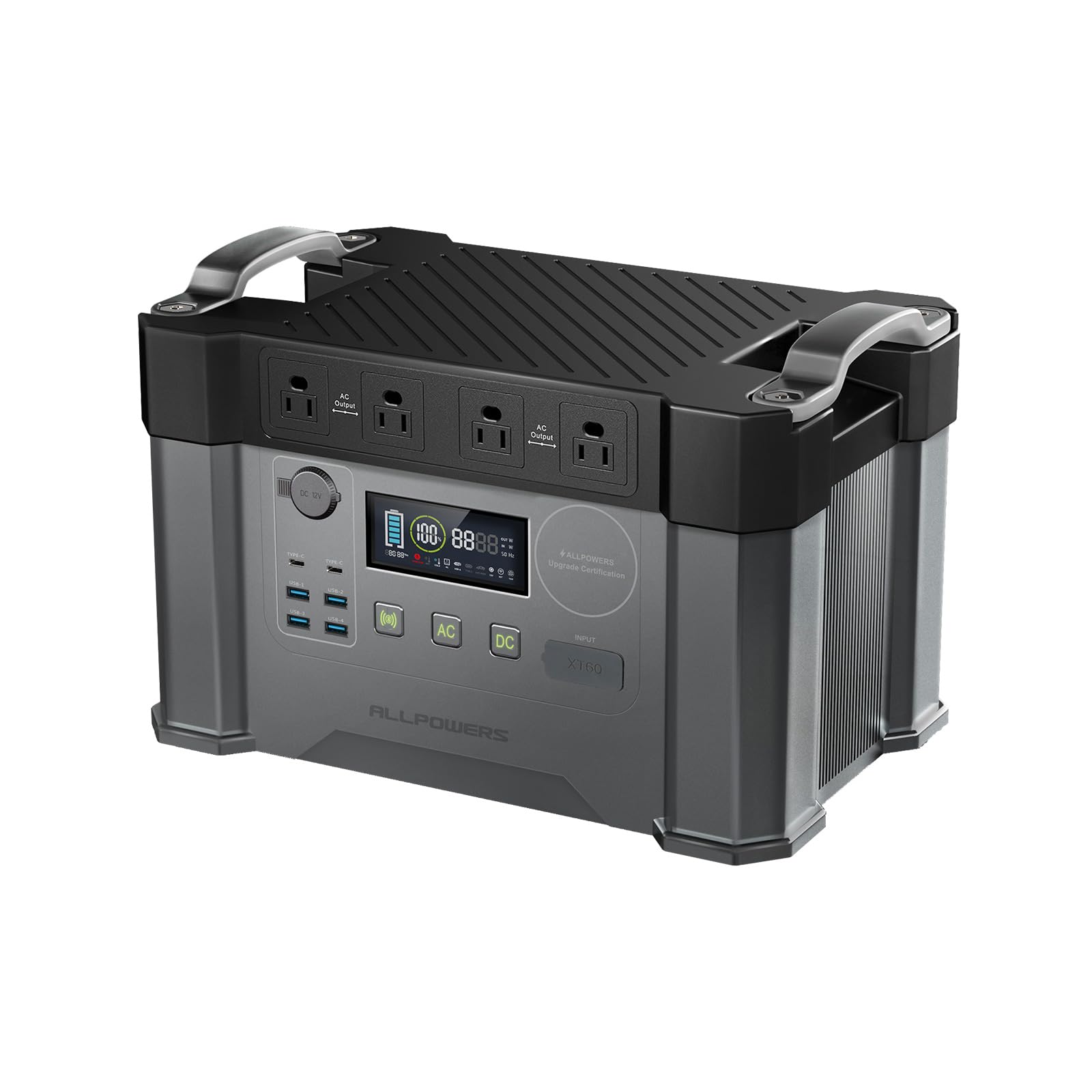 2400w Portable Power Station, 1500Wh MPPT Battery Backup, S2000PRO Solar Generator with 4 AC Outlets(Peak 4000w), Solar Power Bank for 11 Devices, for Home Use, Outdoor Camping, Traveling, RVs