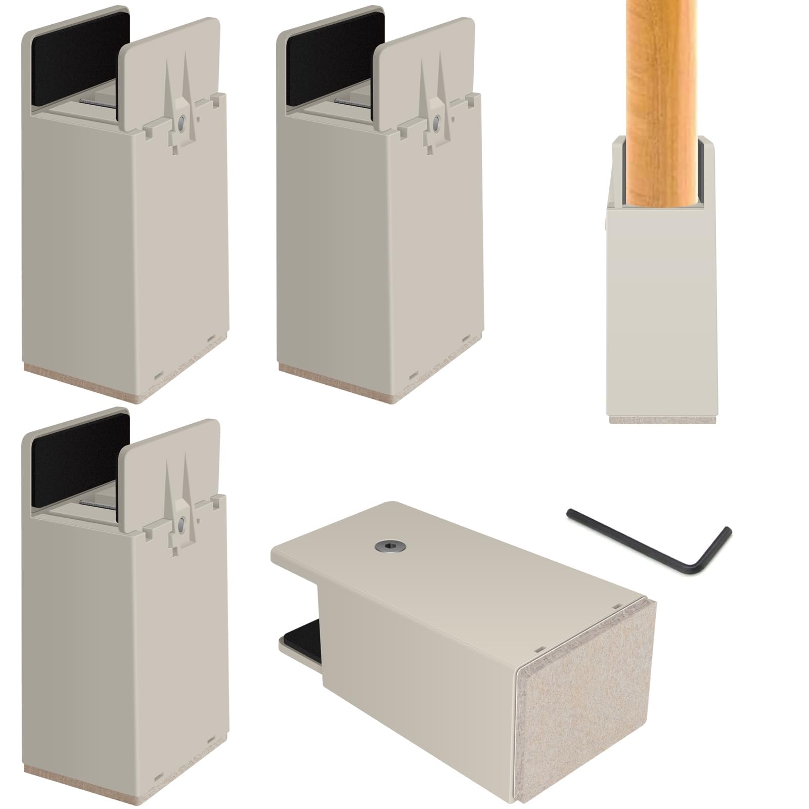 Amazon.co.jp: Athvcht テーブル 脚 継ぎ足し 高さ10cm上げる 継ぎ脚し