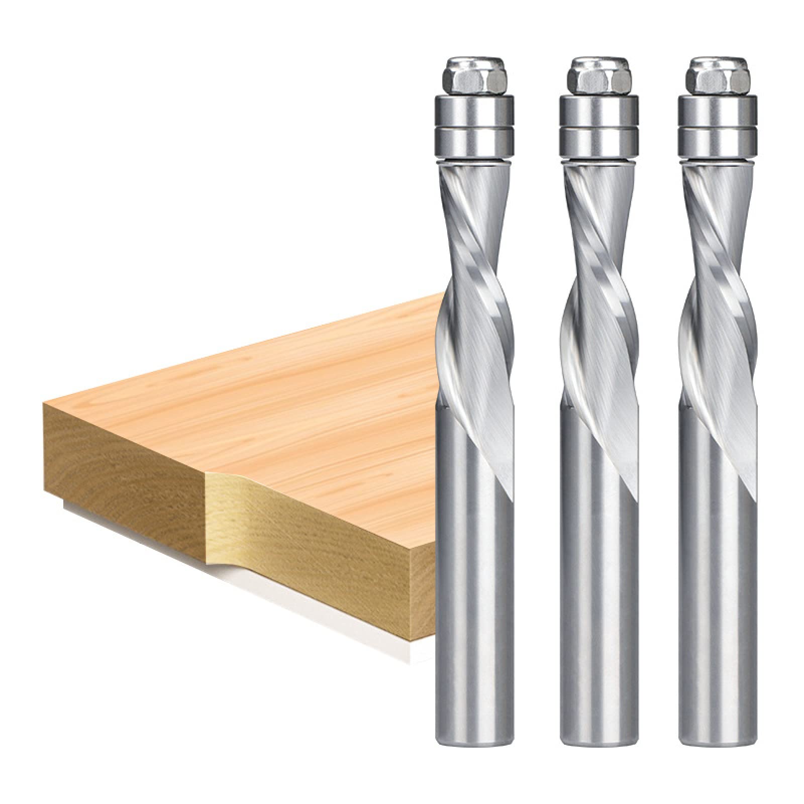 Fresa Elicoidale In Metallo Duro A Pressione Superiore Con Taglio Piatto A Doppia Scanalatura Da 1 Pezzo 1/2 "12,7 * 38,1 * 109