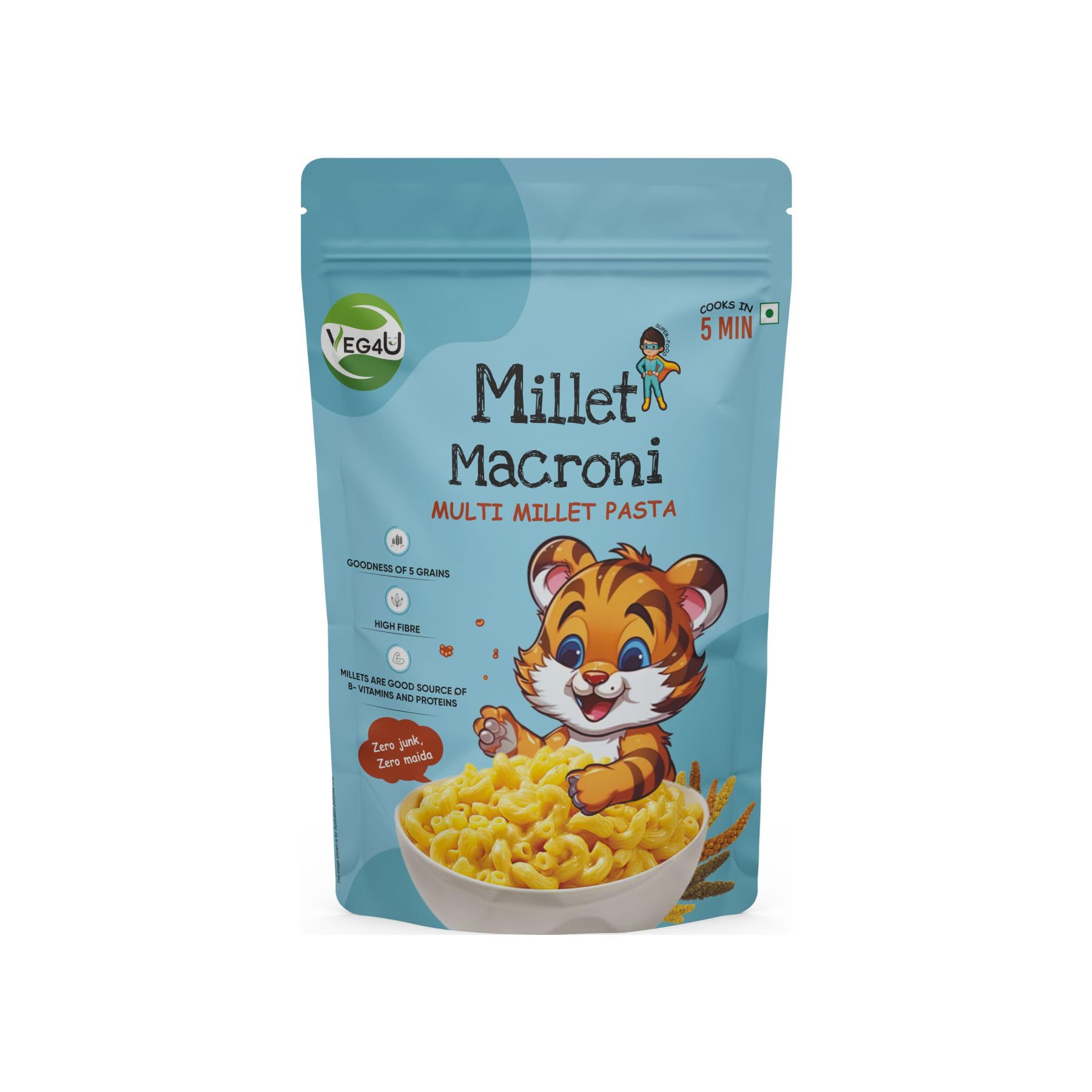 Veg4U Multigrain Macroni Pasta — Fiber & Goodness of Millets | Healthy Pasta, No Maida | Yummy Taste & Nutrient Rich | Perfect for Wholsome Meals - (150gm - Pack of 1) (B0CVXKD2GT) Amazon Price History, Amazon Price Tracker