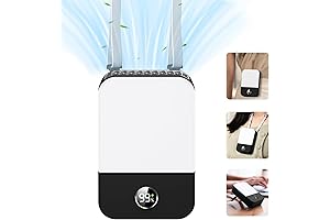 Andwing Portable Neck Fan Rechargeable, Mini Fan Handheld with Waist Clip -...