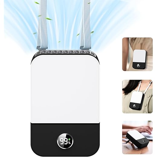 Andwing Portable Neck Fan Rechargeable Mini Fan Handheld wit