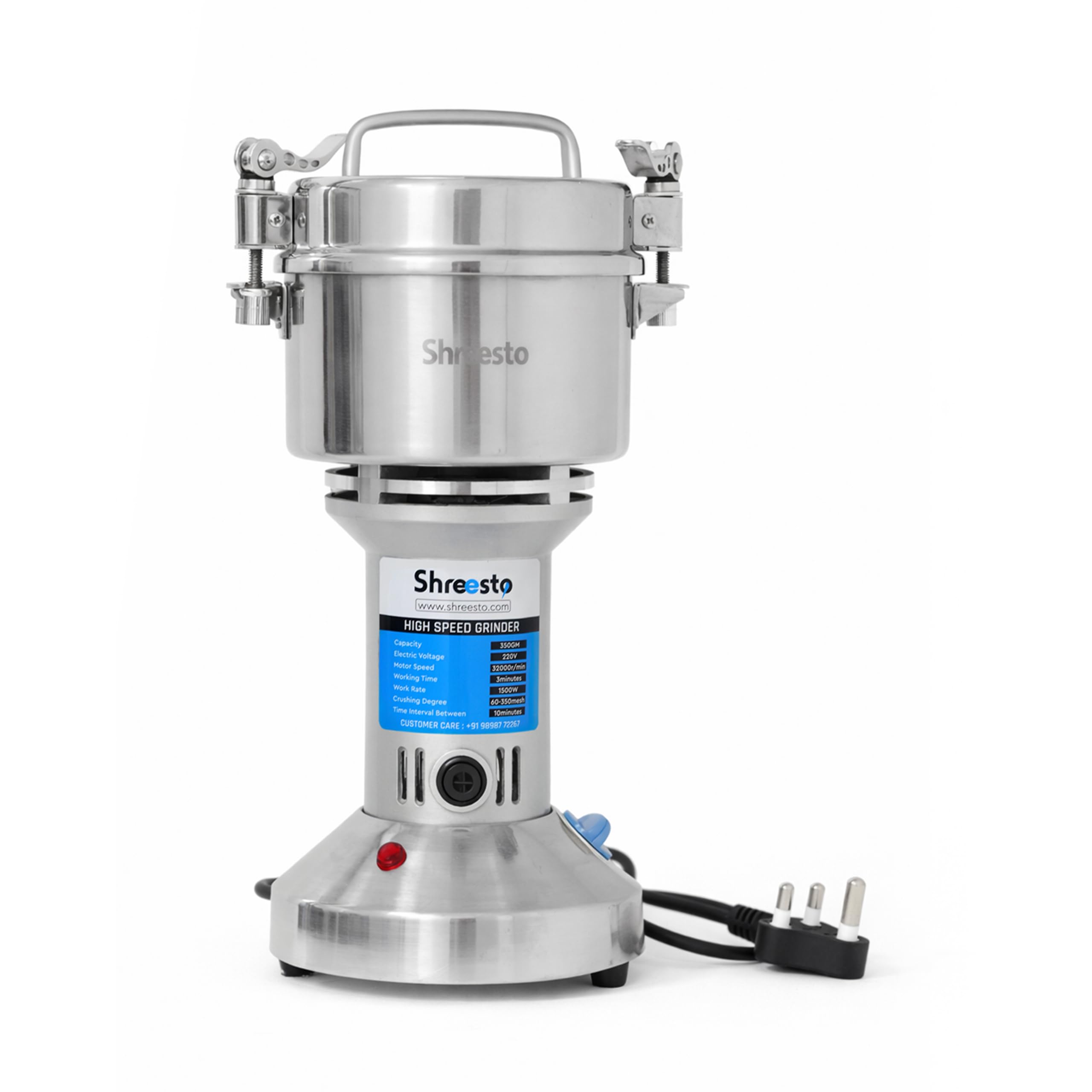 350g Commercial Spice Grinder |1400W High-Speed Electric Grinder | 32000 RPM Stainless Steel Dry Masala Grinder for Home & Commercial Use-image-30