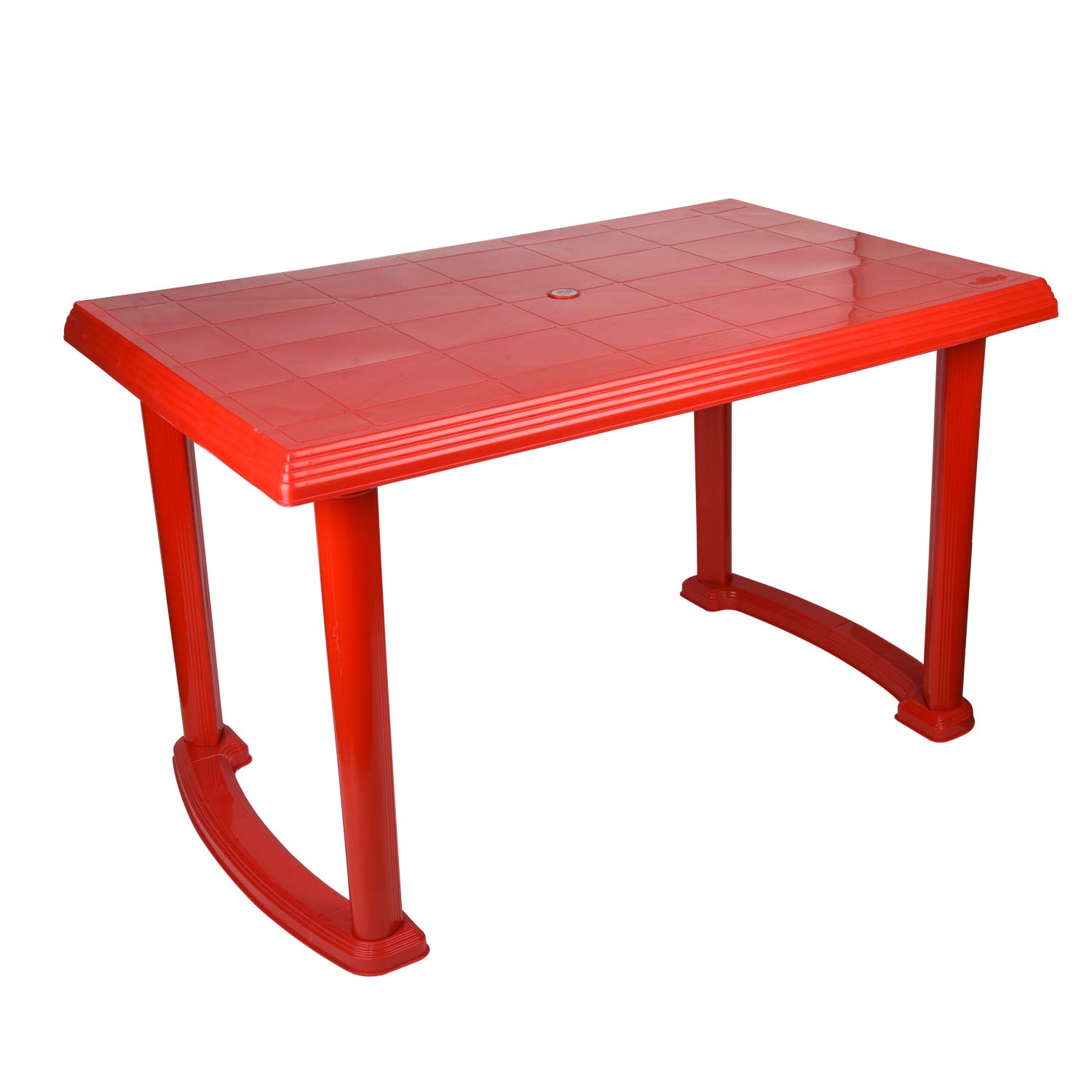 National Jaipur Rectangular Four Seater Dining Table (Plastic, Red)
