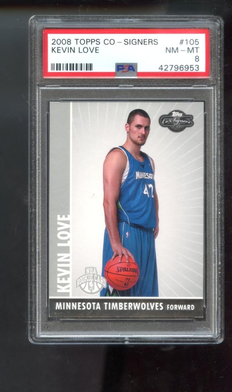 2008-09 Topps Co-Signors #105 Kevin Love ROOKIE RC PSA 8 Graded Basketball Card NBA 08-09 Minnesota Timberwolves 2008-2009