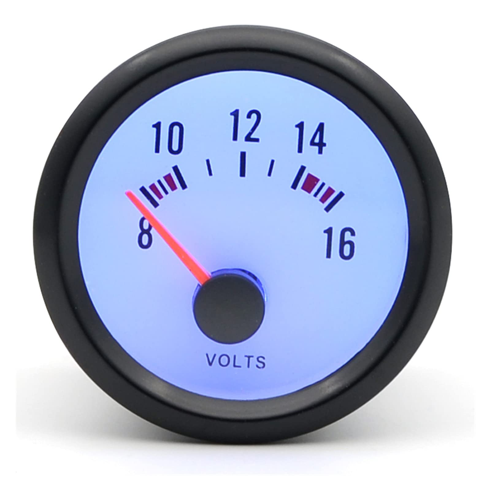 Zwiększenie/temperatura wody/temperatura oleju/prasa olejowa/napięcie/obrotomierz RPM. Gauge 52mm Analogowy LED Czarna skrzynka z niebieskim PROWADZONY