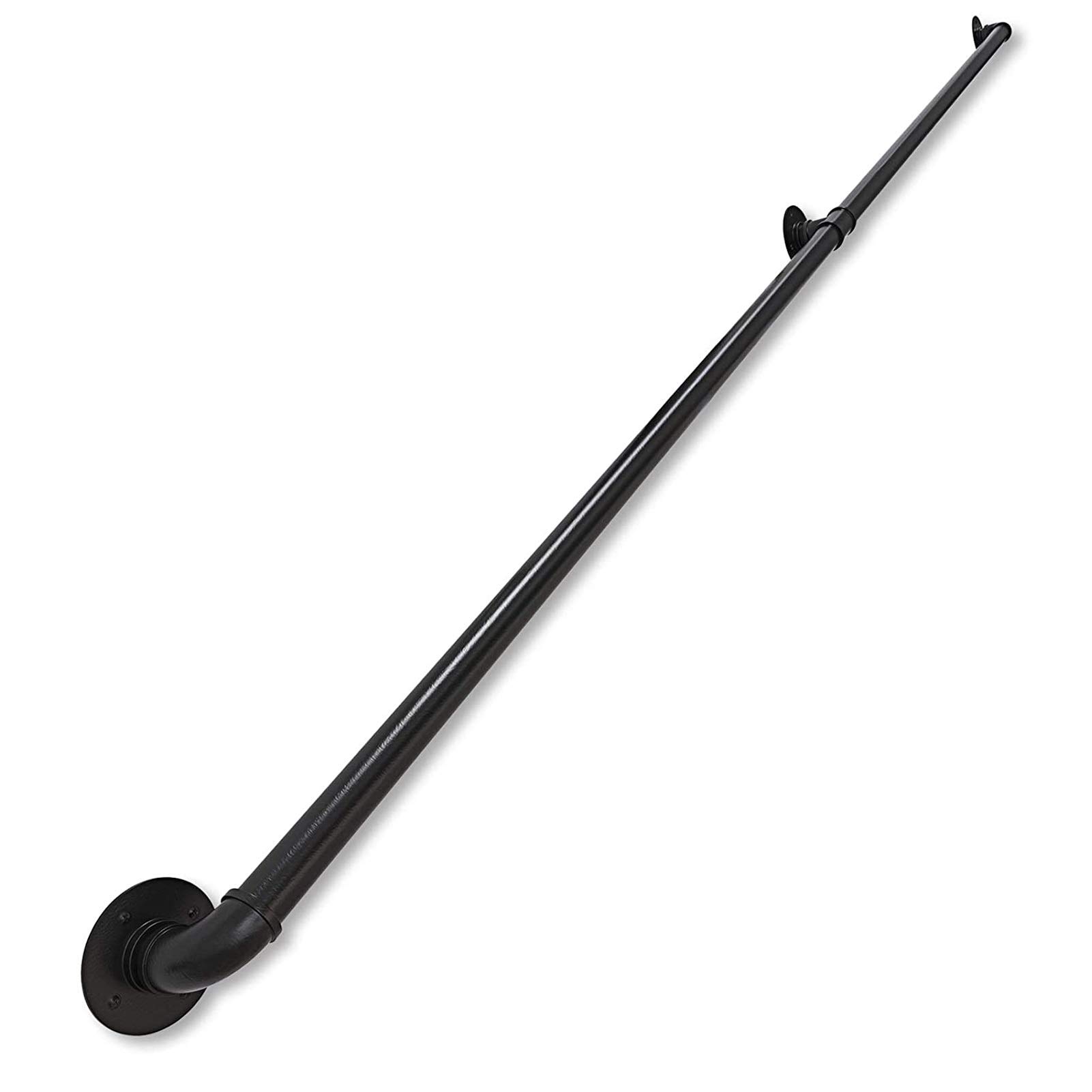 Gonmdopy Staircase Handrail Rail Banister Kit,Wall For Stairs Railing Support Hand Rail For Disabled Elderly Kids In Inside Outside/300Cm(10Ft)