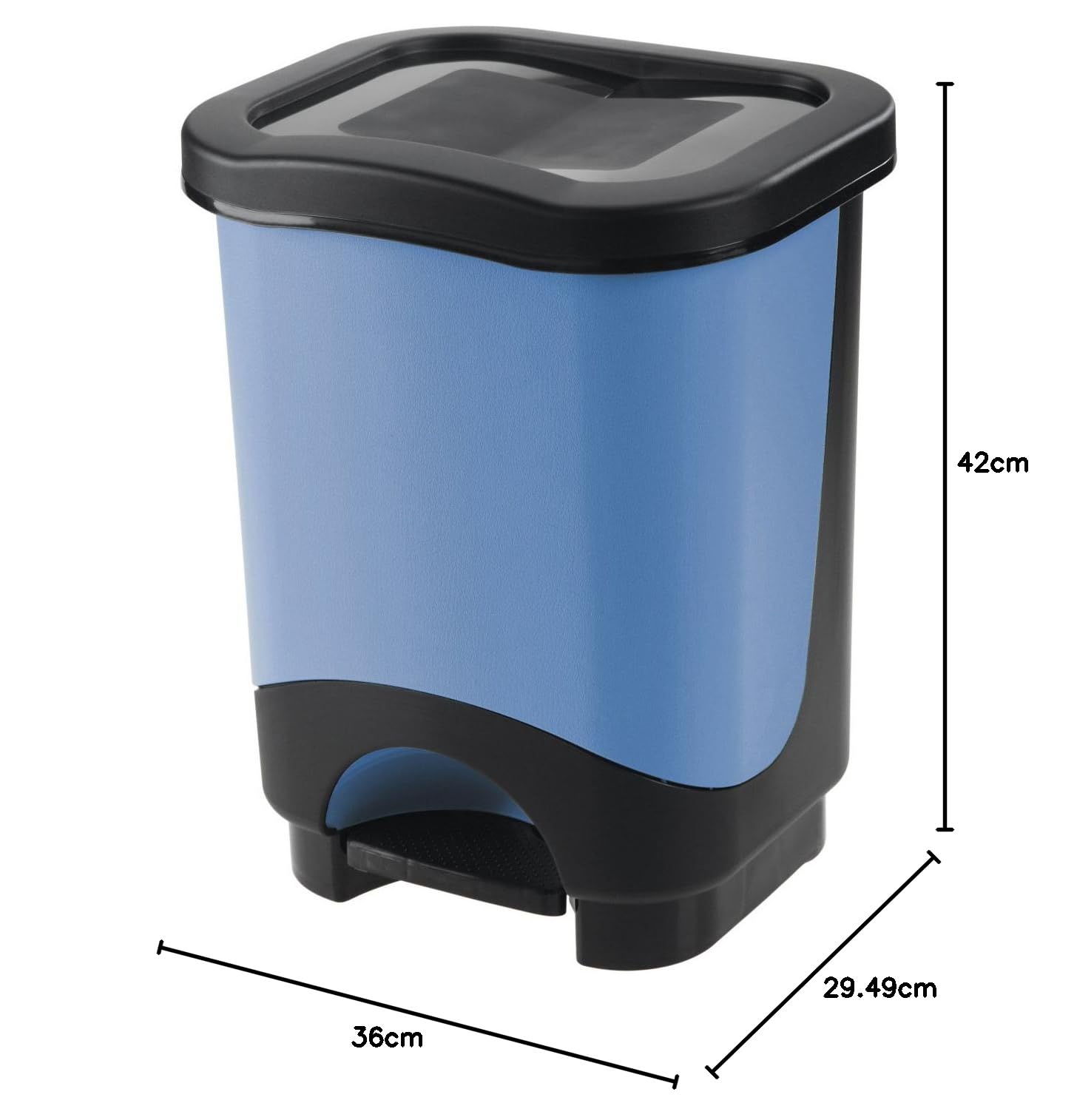 Image secondaire de Tontarelli – Poubelle a pédale 25L Idea Noir/Bleu