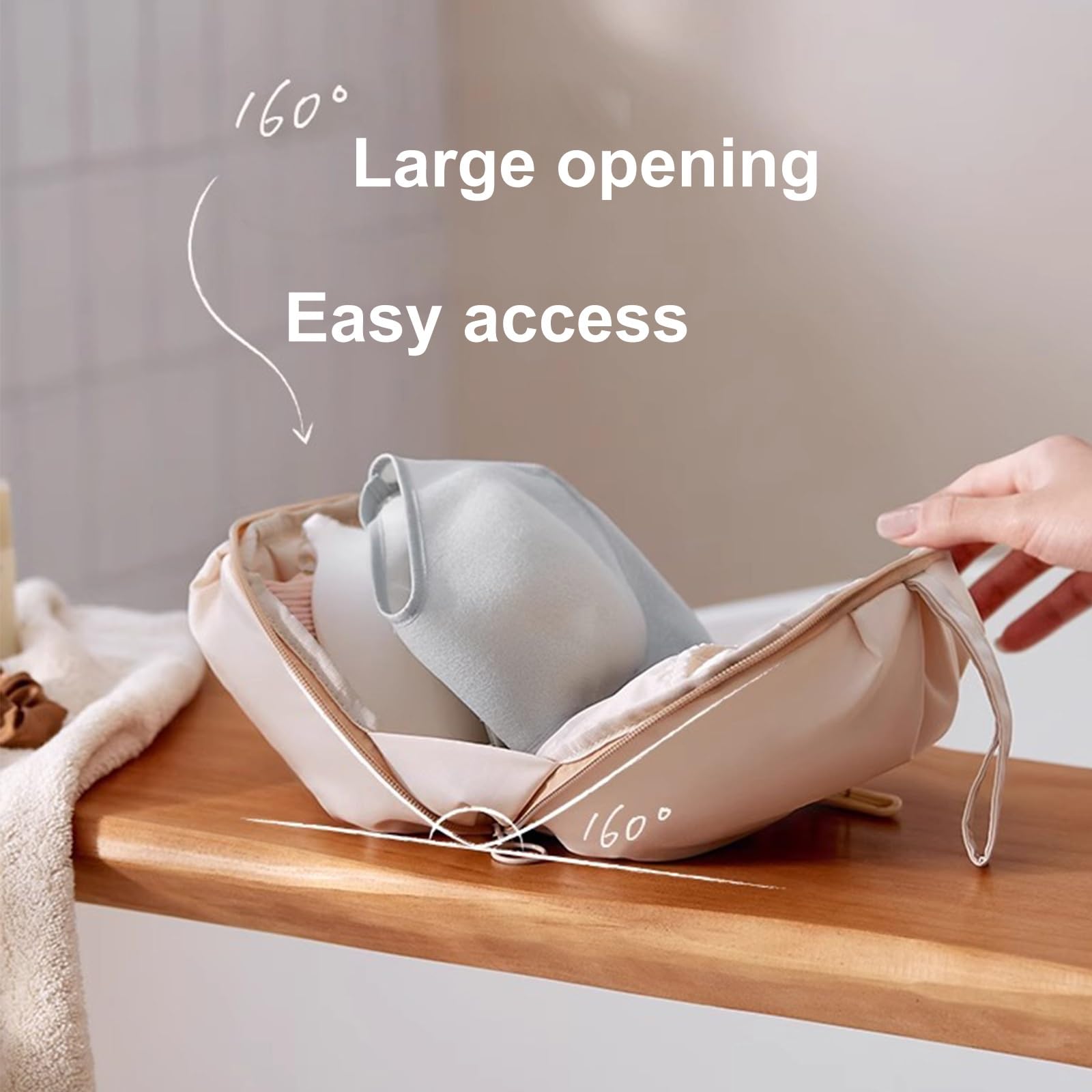 2 Copriabiti per Biancheria Intima, Custodie per Abiti Sferici per Bra, in Tessuto Oxford, Portatili, per Piccoli Indumenti(White,24x15x21cm/9x6x8in)