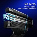 Gillette Mach3 Charcoal Razor For Men With New Enhanced Lubrastrip With A Touch Of Charcoal For A Close Shave |Sensitive Skin Type| Face Razor Men | Metal Handle With Ergonomic Grip gallery image