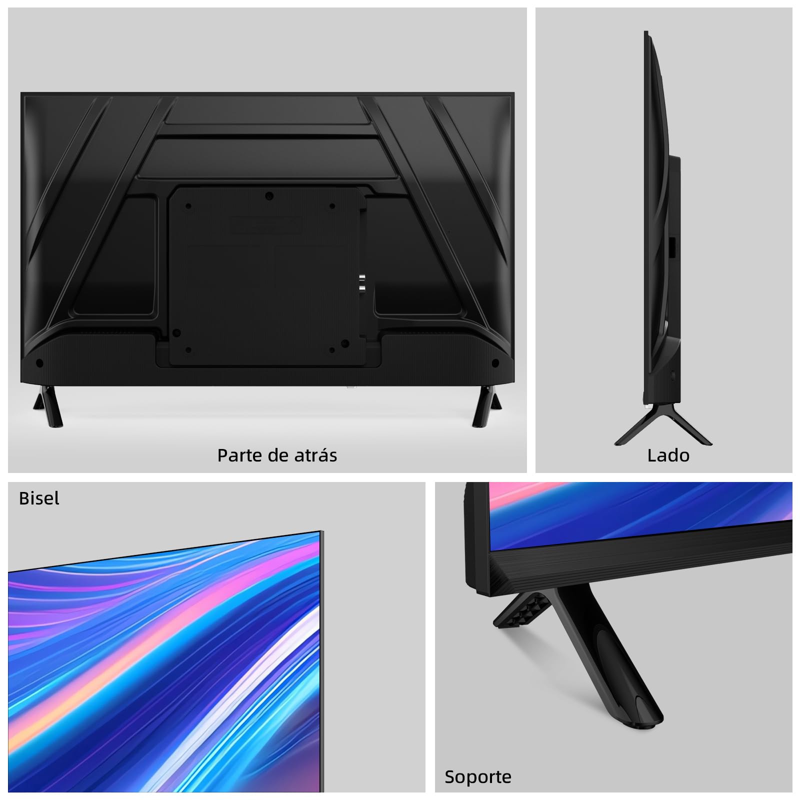 CHiQ LF32FT Smart TV 32 Inch (80 cm), Full HD, HDR10, Google TV OS, Dolby Audio,Chromecast Integrado, Diseño Metal Sin Marco, Sintonizador DVB-C/T/T2/S/S2